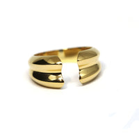 open ring yellow gold edgy bena jewelry designer montreal canada