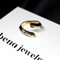 bena jewelry open ring loop wedding band yellow gold ring
