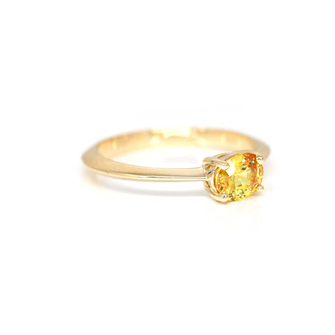 oval shape yellow gemstone bridal ring custom made bena jewelry